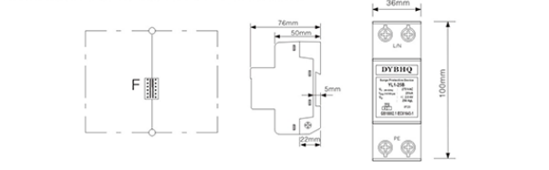 LY1-25B電涌保護器結構尺寸