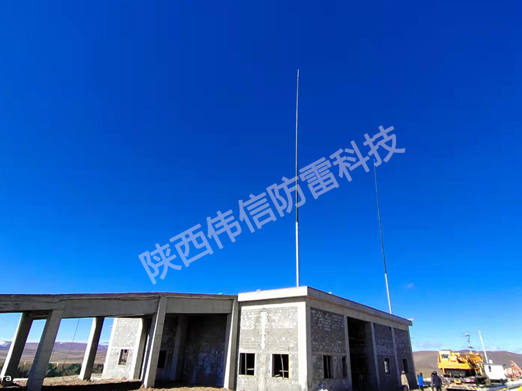 24米獨立雷達(dá)站玻璃鋼避雷針，抗干擾防側(cè)閃絕緣玻璃鋼避雷針產(chǎn)品展示二